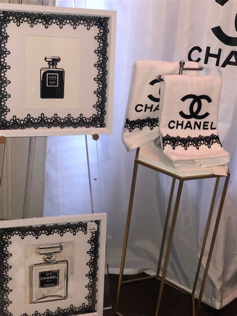 chanel decor shows|Chanel inspired bathroom decor.